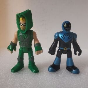 Imaginext Dc Super Friends Green Arrow And Blue Beetle Action Figures
